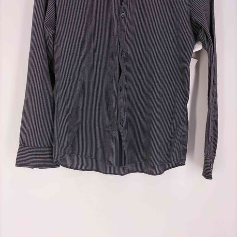 シーケーカルバンクライン ck Calvin Klein シアサッカー ストライプ レギュラーカラー シャツ メンズ import:M