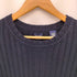 ギャップ Gap 00S OLD クルーネック ケーブル編み.バイカラー ライン コットン ニット メンズ import:L