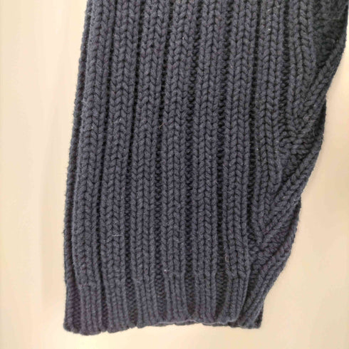 ギャップ Gap 00S OLD クルーネック ケーブル編み.バイカラー ライン コットン ニット メンズ import:L
