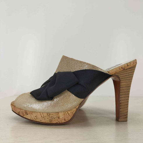 ランバンオンブルー LANVIN en Bleu リボンモチーフミュール レディース 24
