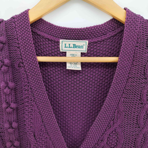エルエルビーン L.L.Bean 90-00S ケーブル編み コットン ニット ベスト レディース import:M