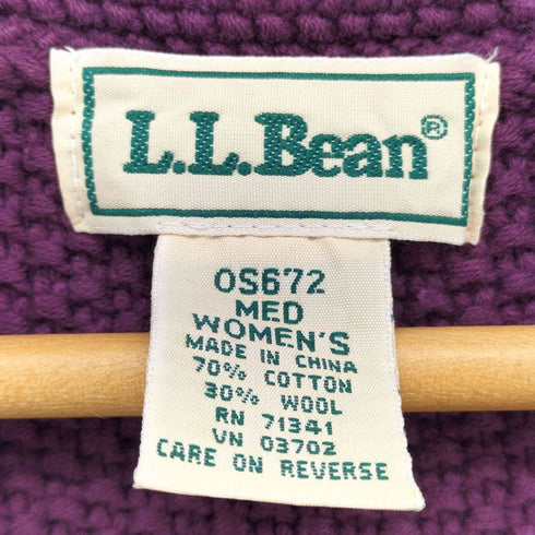 エルエルビーン L.L.Bean 90-00S ケーブル編み コットン ニット ベスト レディース import:M