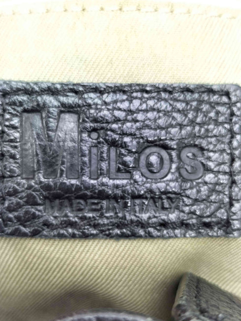 Milos イタリア製 ターンロック レザー ハンドバック レディース