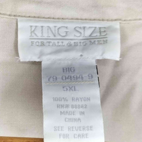 キングサイズ KINGSIZE レーヨン フラップポケット L/S シャツ メンズ XXXXXL