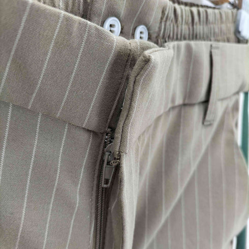 ザラ ZARA PINSTRIPE TROUSERS WITH BOXER DETAIL レディース JPN:XS