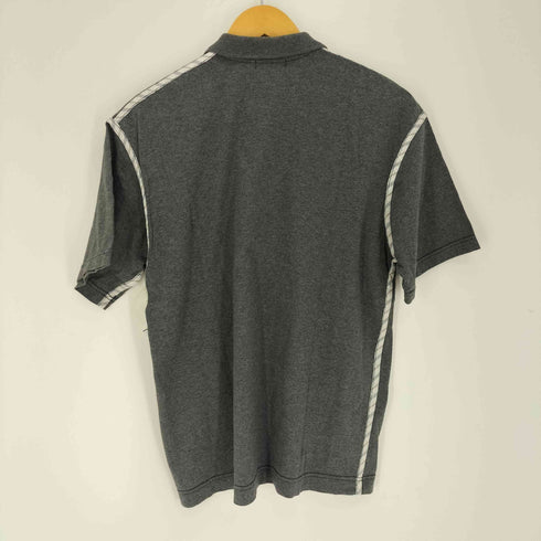 コムデギャルソンオム COMME des GARCONS HOMME 05年製 ストライプ ライン 切替 ショートスリーブポロシャツ メンズ JPN:M