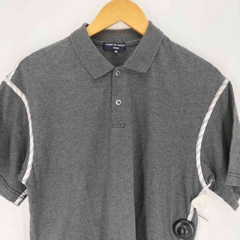 コムデギャルソンオム COMME des GARCONS HOMME 05年製 ストライプ ライン 切替 ショートスリーブポロシャツ メンズ JPN:M