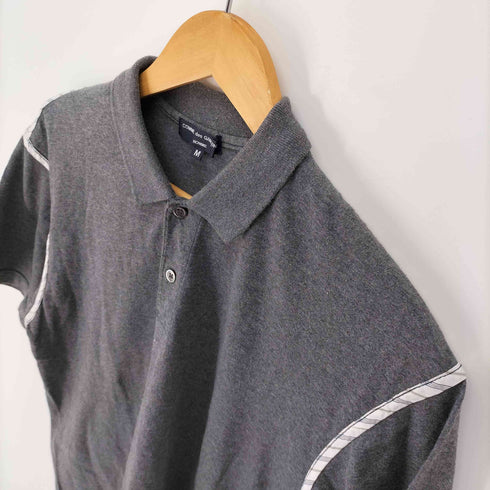 コムデギャルソンオム COMME des GARCONS HOMME 05年製 ストライプ ライン 切替 ショートスリーブポロシャツ メンズ JPN:M