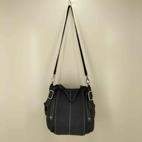 トッズ TOD’S ロゴ刻印 ウール 2WAY ショルダーバッグ レディース