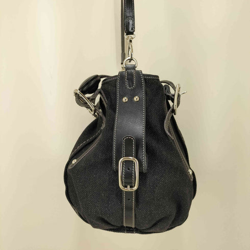 トッズ TOD’S ロゴ刻印 ウール 2WAY ショルダーバッグ レディース