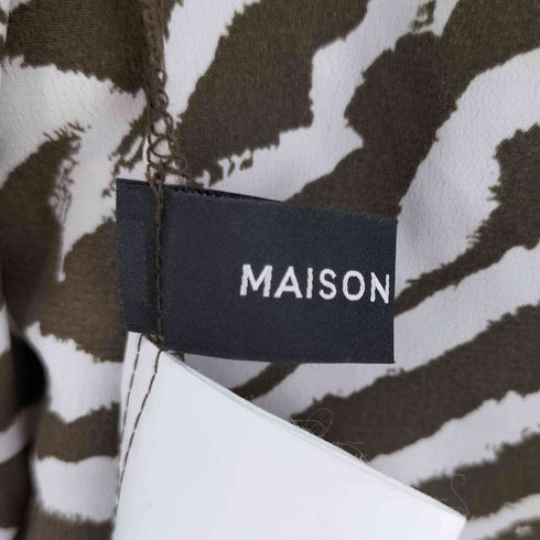 メゾンスペシャル MAISON SPECIAL ゼブラ柄ワンピース レディース FREE