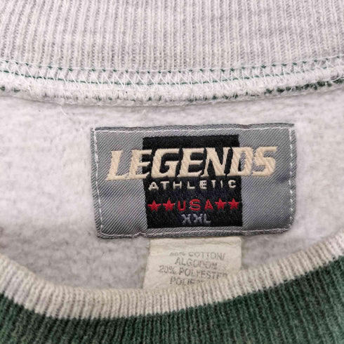 LEGENDS ATHLETIC 90s USA製 無地 ブランク クルーネック スウェット メンズ import:XXL