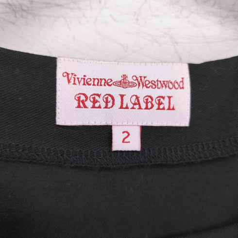 ヴィヴィアンウエストウッドレッドレーベル Vivienne Westwood RED LABEL オーヴ刺繍 ドレープ ミニワンピース レディース JPN:2