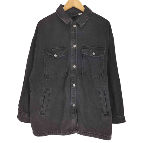 エイチアンドエム H&M ブラックデニムジャケット レディース L