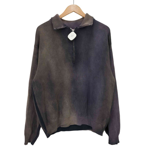 ザラ ZARA Washed Textured Stitch Polo Shirt メンズ import:M