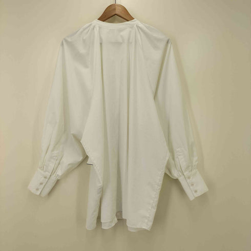 リムアーク RIM.ARK Volume sleeve SH バンドカラー ギャザー ラグランシャツ レディース FREE