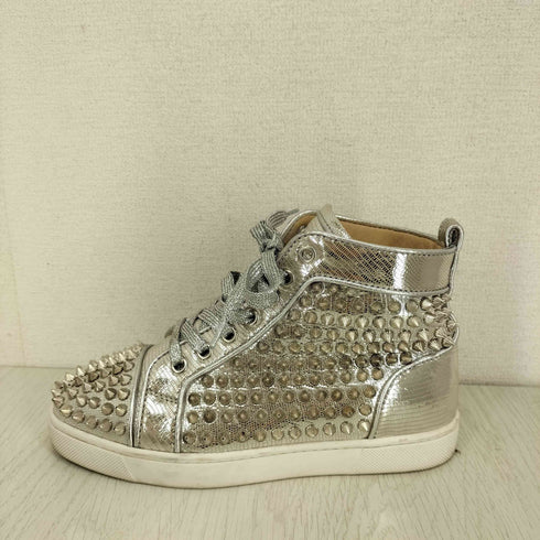 クリスチャンルブタン CHRISTIAN LOUBOUTIN louis orlato リザード型押しスタッズハイカットスニーカー レディース 21cm
