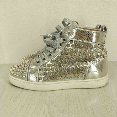 クリスチャンルブタン CHRISTIAN LOUBOUTIN louis orlato リザード型押しスタッズハイカットスニーカー レディース 21cm
