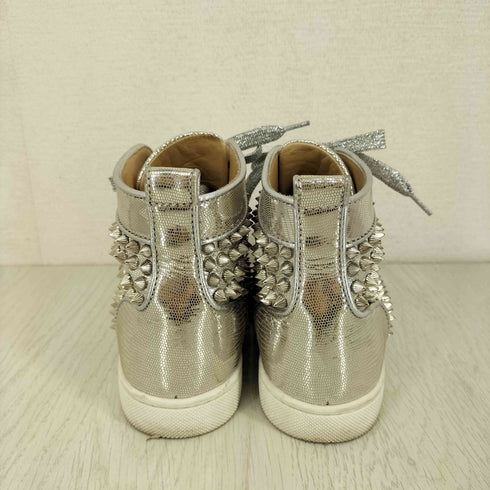 クリスチャンルブタン CHRISTIAN LOUBOUTIN louis orlato リザード型押しスタッズハイカットスニーカー レディース 21cm