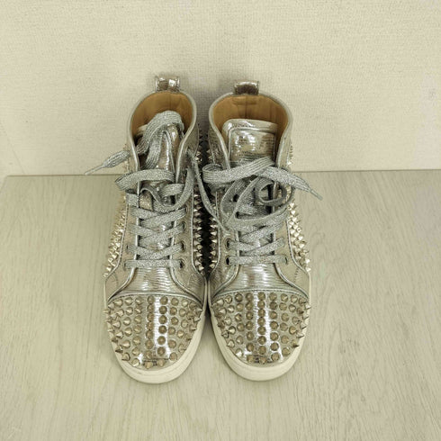 クリスチャンルブタン CHRISTIAN LOUBOUTIN louis orlato リザード型押しスタッズハイカットスニーカー レディース 21cm