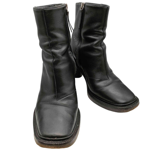アクネストゥディオズ ACNE STUDIOS LEATHER ZIP HEEL BOOTS レディース EUR:37