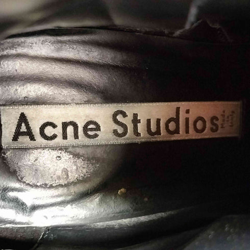 アクネストゥディオズ ACNE STUDIOS LEATHER ZIP HEEL BOOTS レディース EUR:37