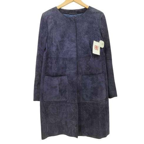 ウィークエンドマックスマーラ Weekend Max Mara ゴートスキン 山羊革 スエード ノーカラーコート レディース JPN:40