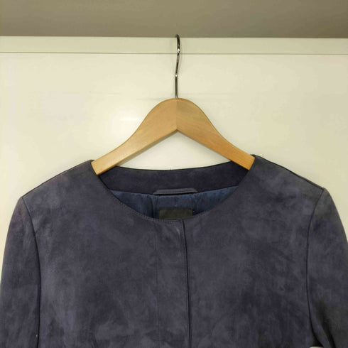 ウィークエンドマックスマーラ Weekend Max Mara ゴートスキン 山羊革 スエード ノーカラーコート レディース JPN:40