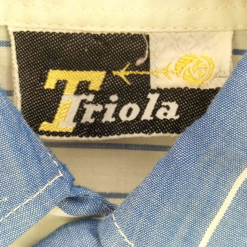 TRIOLA 70S~80S マルチストライプ レギュラーカラーシャツ メンズ