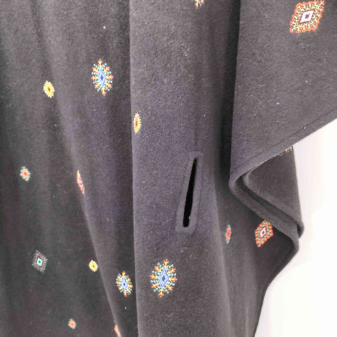 デシグアル Desigual 刺繍とファスナー付きポンチョ レディース