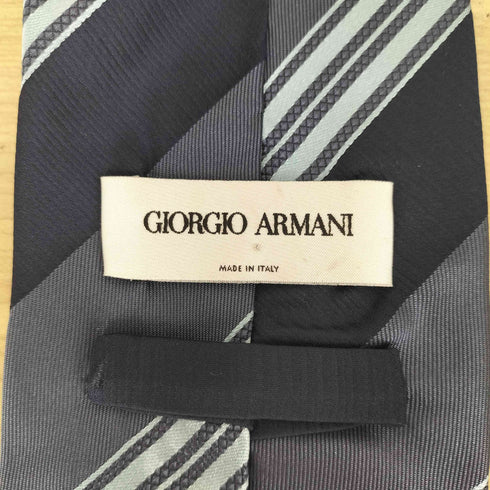 ジョルジオアルマーニ Giorgio Armani ラインデザインシルクネクタイ メンズ