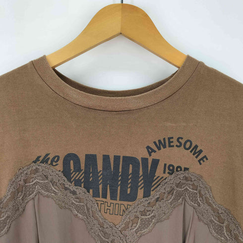 キャンディストリッパー Candy Stripper レースチュールドッキングTシャツワンピース レディース JPN:2