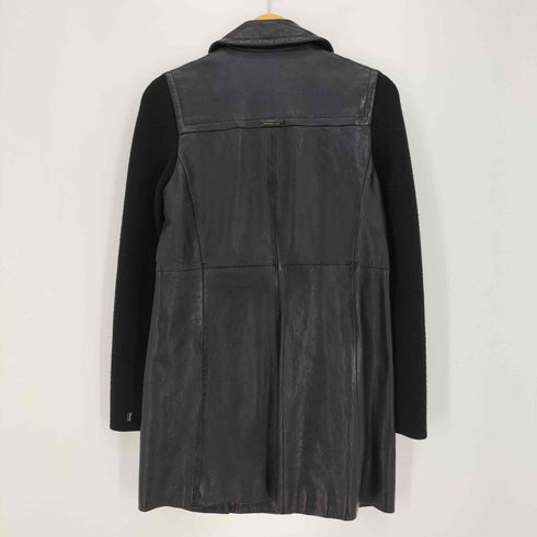 スポーツマックスコード SPORTMAX CODE ニット切替 レザーファイヤーマンコート レディース J36