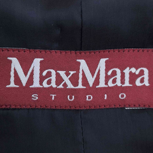マックスマーラステュディオ MAX MARA STUDIO イタリア製 パイピングデザイン パワーショルダー 1B テーラードジャケット レディース J36