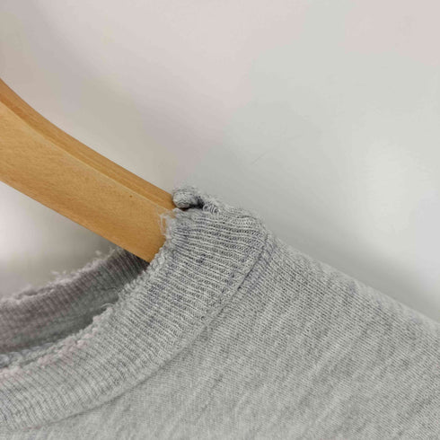 チャンピオン Champion 80S USA製 トリコタグ REVERSE WEAVE 完全 目無 ボロ 襤褸 ブランク クルーネック スウェット メンズ import:L