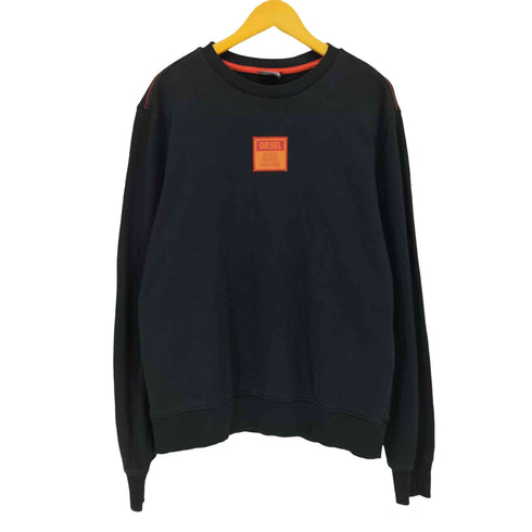 ディーゼル DIESEL パッチデザイン クルーネックスウェット メンズ import:XL