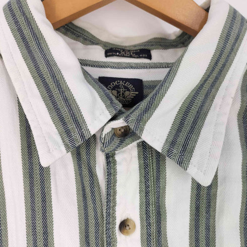 ドッカーズ DOCKERS インド製 ストライプ レギュラーカラーシャツ メンズ import:XXL