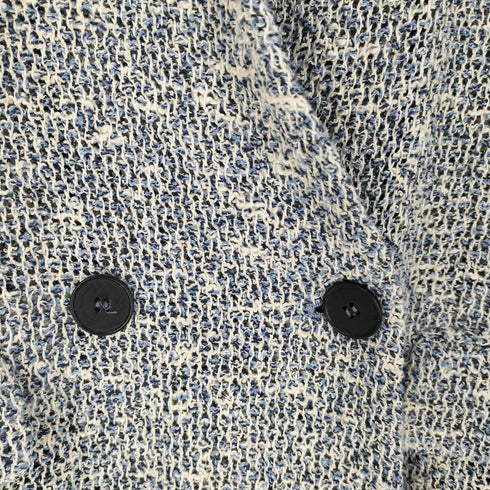 ザラ ZARA テクスチャー入り生地 ダブルブレスト ノーカラージャケット レディース import:XS