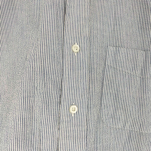 ブルックスブラザーズ BROOKS BROTHERS ALL COTTON シアサッカー ストライプ BD S/S シャツ メンズ import:S
