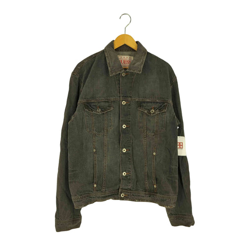 ゲス GUESS 4TH ブラック デニムトラッカージャケット メンズ import:XXL