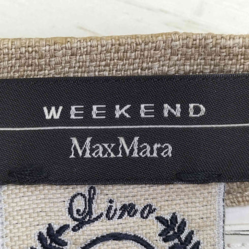 ウィークエンドマックスマーラ Weekend Max Mara 金箔 リネン フレアスカート レディース J40