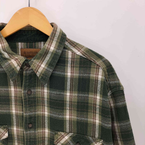 セントジョンズベイ STJOHNS BAY 90-2000S 茶タグ チェック ヘビー フランネル L/S シャツ メンズ import:XL