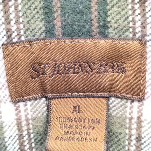 セントジョンズベイ STJOHNS BAY 90-2000S 茶タグ チェック ヘビー フランネル L/S シャツ メンズ import:XL