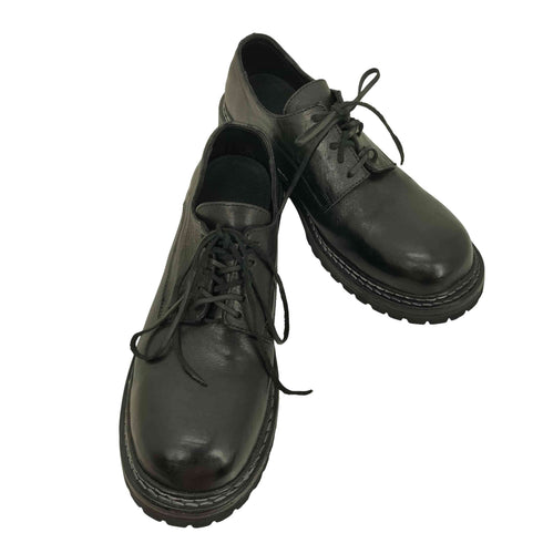 GUIDI グイディ LACED BIG DADDY SHOES HORSE FULL GRAIN イタリア製 レザー ダービー シューズ vibram ソール メンズ EUR:43