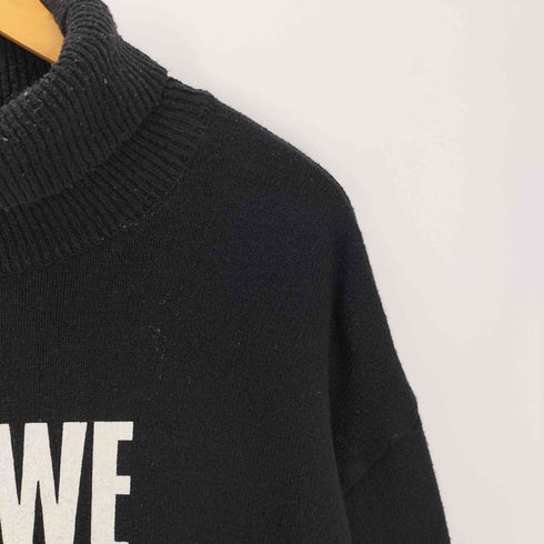 ヒステリックグラマー HYSTERIC GLAMOUR Are We Rolling? Knit Sweater プリント ハイネック ニット セーター メンズ JPN:M