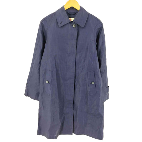 トラディショナルウェザーウェア Traditional Weatherwear リネン コーティング 比翼 ステンカラーコート レディース 36