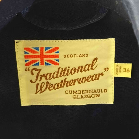 トラディショナルウェザーウェア Traditional Weatherwear リネン コーティング 比翼 ステンカラーコート レディース 36