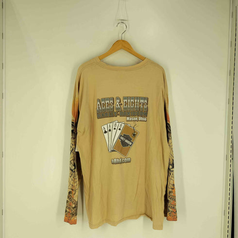 ハーレーダビッドソン HARLEY-DAVIDSON 00S 2007コピーライト アームプリント クルーネック L/S Tシャツ メンズ