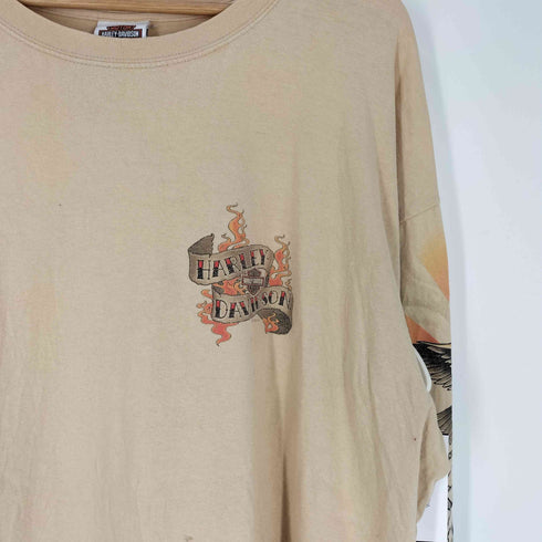ハーレーダビッドソン HARLEY-DAVIDSON 00S 2007コピーライト アームプリント クルーネック L/S Tシャツ メンズ