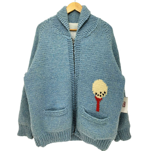 70-80s vintage ロケットTALON ゴルフ柄 カウチンニット メンズ